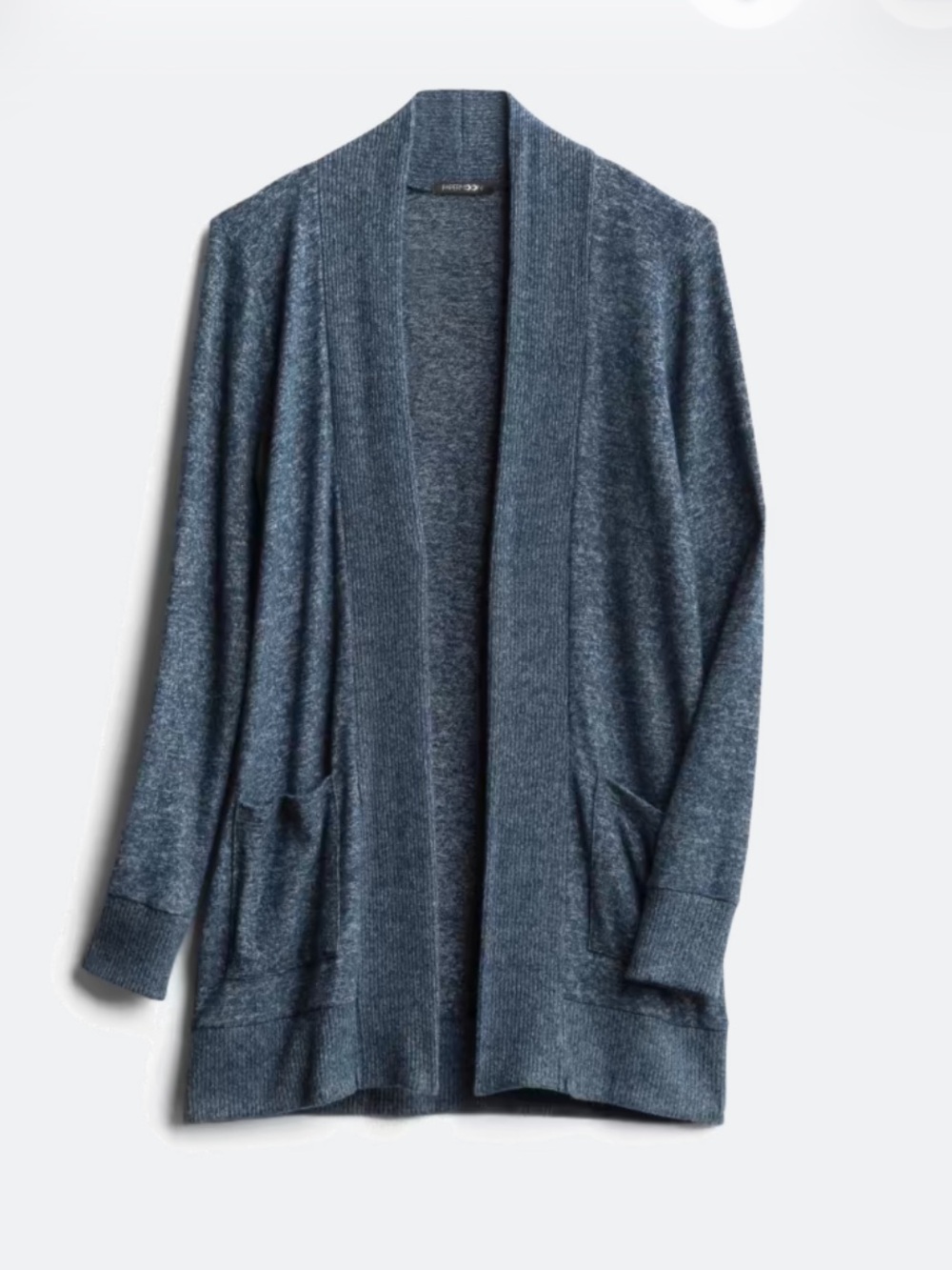 PAPERMOON cardigan size S blue brushed knit pockets Stitchfix